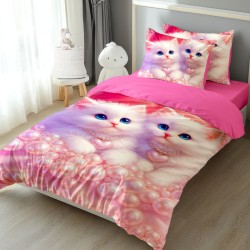 3D Детски луксозен спален комплект Котета 14148
