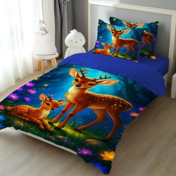 Детско спално бельо с 4K реалистичен принт „Сърни“ 14183– Българско производство