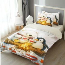 Детско спално бельо с 4K реалистичен принт „ Приятелство “ 14218 – Българско производство