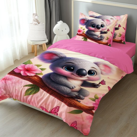 3D Детски луксозен спален комплект Кученца 14151