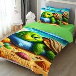 3D Детски луксозен спален комплект Костенурка 14153