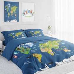 3D Детски луксозен спален комплект Интерактивна карта на света S2422