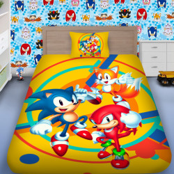 3D ДЕТСКИ СПАЛЕН КОМПЛЕКТ СОНИК