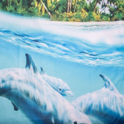 3D луксозен детски спален комплект Делфини 4547