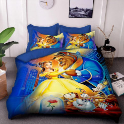 3D ДЕТСКИ СПАЛЕН КОМПЛЕКТ Красавицата и звяра 3D ДЕТСКИ СПАЛЕН КОМПЛЕКТ Красавицата и звяра