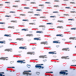 Комплект от детско луксозно спално бельо "AUTOBUS" Комплект от детско луксозно спално бельо "AUTOBUS"