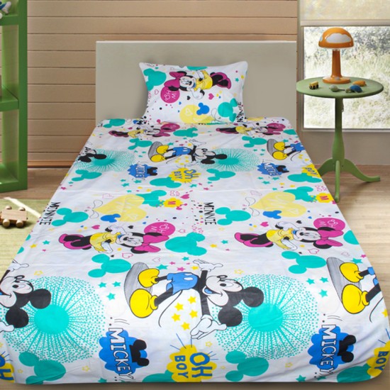Комплект от детско луксозно спално бельо Minnie & Mickey white