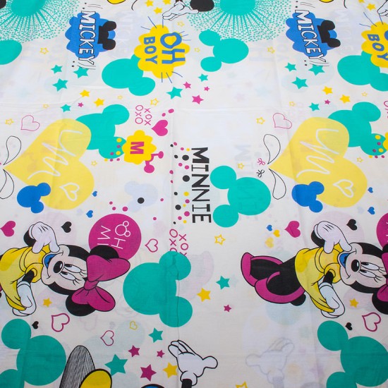 Комплект от детско луксозно спално бельо Minnie & Mickey white
