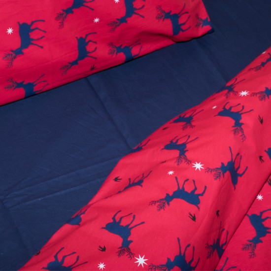 Комплект от детско луксозно спално бельо червени елени
