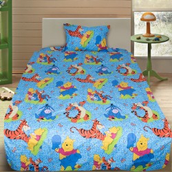 Комплект от детско луксозно спално бельо Мечо пух и приятели