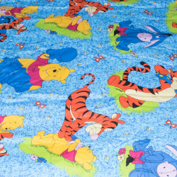 Комплект от спално бельо за бебе Мечо пух - син