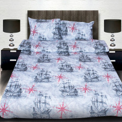 Ранфорс луксозен спален комплект от 6 части Корабни истории Ранфорс луксозен спален комплект от 6 части Корабни истории