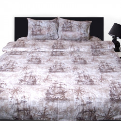 Ранфорс луксозен спален комплект от 6 части Кораби Ранфорс луксозен спален комплект от 6 части Кораби