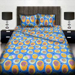 Памучен спален комплект СИН ПАУН