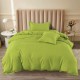 Луксозен спален комплект от едноцветен Ранфорс в цвят Резеда
