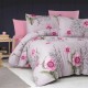 Ранфорс луксозен спален комплект от 6 части Слънчоглед в розово