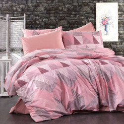 Ранфорс луксозен спален комплект от 6 части Розов свят