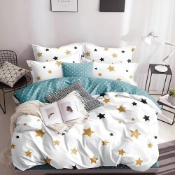 Двулицево спално бельо от 4 части Звезди