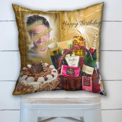 Пухкава декоративна възглавница с Ваша снимка за рожден ден 