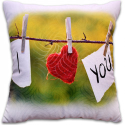 Пухкава декоративна възглавница ''I Love you Valentines Day''