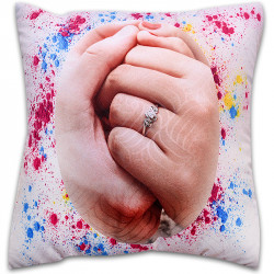 Пухкава декоративна възглавница ''Hands Valentines Day''