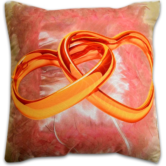 Пухкава декоративна възглавница ''Rings Valentines Day''