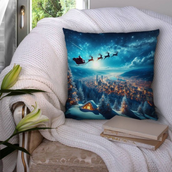 Пухкава коледна декоративна възглавничка 14181- Българско производство