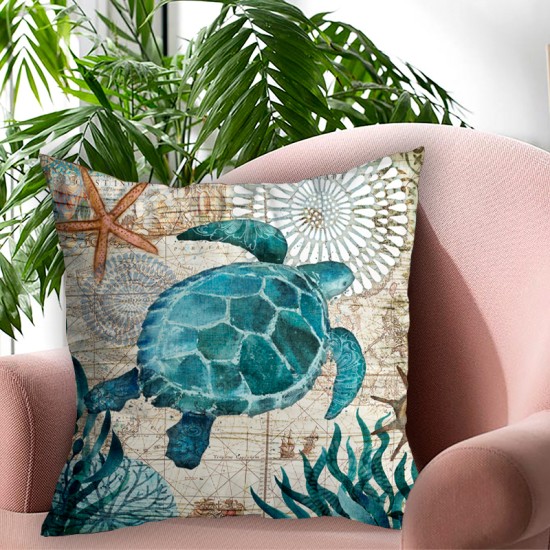 3D пухкава декоративна възглавничка Морска костенурка