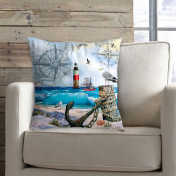 3D пухкава декоративна възглавничка Морски фар 3D пухкава декоративна възглавничка Морски фар