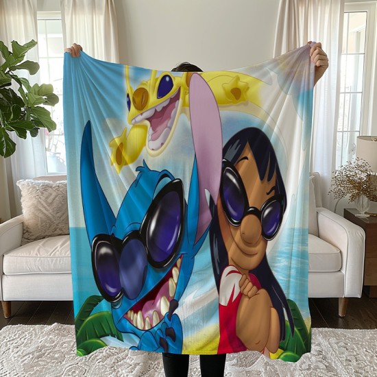 Детско одеяло с 3D цветен принт Stitch 14098