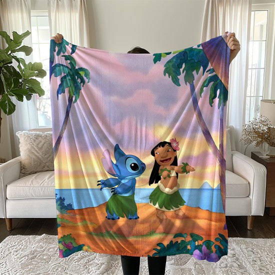 Детско одеяло с 3D цветен принт Stitch 14099