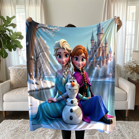 Детско одеяло с 3D цветен принт Frozen 14123