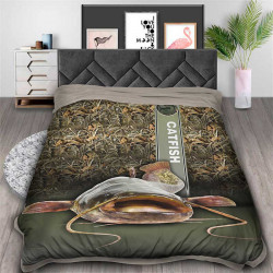 3D Одеяло с принт и лов и риболов Catfish 7415