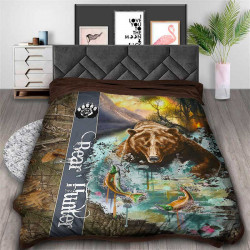 3D Одеяло с принт и лов и риболов Bear Hunter 8974