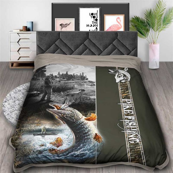 3D Одеяло с принт и лов и риболов Fishing 7411