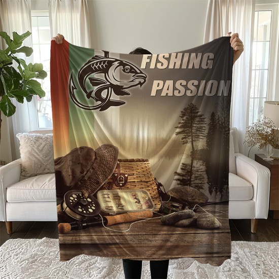 3D Одеяло с принт и лов и риболов Passion 8994