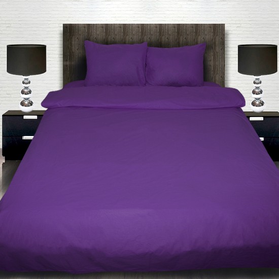 Комплект от лилаво луксозно спално бельо