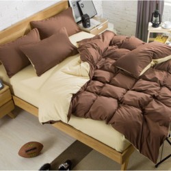 Луксозен двулицев спален комплект от 6 части Карамела