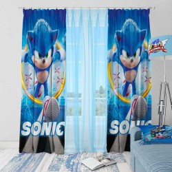 Плътно детско перде с 3D принт Соник 11846 Плътно детско перде с 3D принт Соник 11846