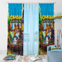 Плътно детско перде с 3D принт Crash 11851 Плътно детско перде с 3D принт Crash 11851