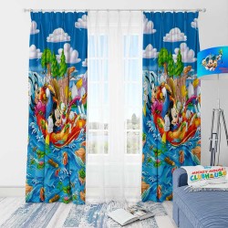 Плътно детско перде с 3D принт Мики Маус 11857 Плътно детско перде с 3D принт Мики Маус 11857