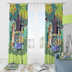 Плътно детско перде с 3D принт Bluey S2441