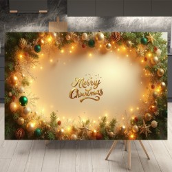 Празнична покривка за маса, с коледен 4K дизайн 14190 - Българско производство