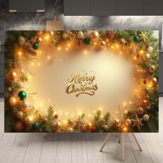 Празнична покривка за маса, с коледен 4K дизайн 14190 - Българско производство