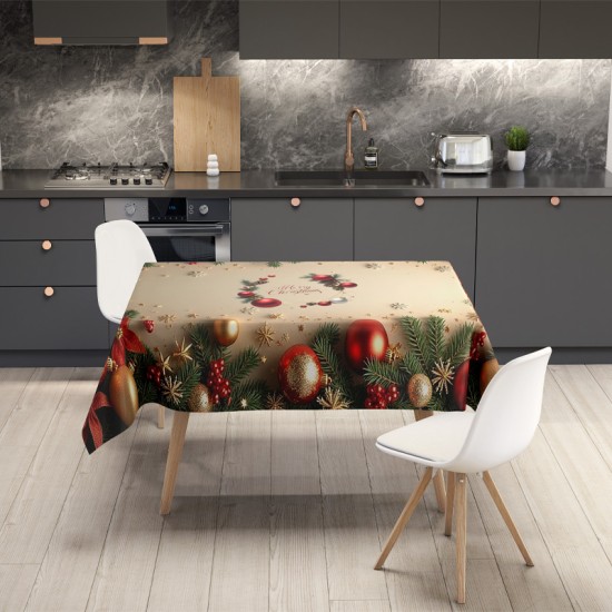 Празнична покривка за маса, с коледен 4K дизайн 14197 - Българско производство