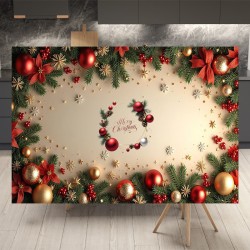 Празнична покривка за маса, с коледен 4K дизайн 14197 - Българско производство