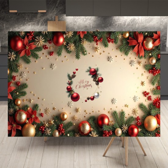 Празнична покривка за маса, с коледен 4K дизайн 14197 - Българско производство