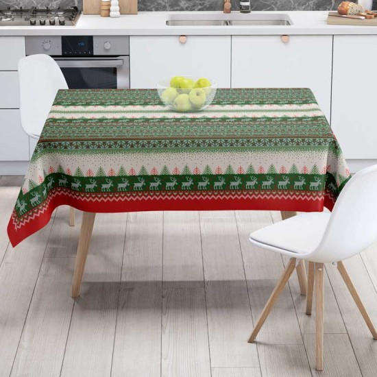Празнична покривка за маса Весела Коледна и Нова Година 7451