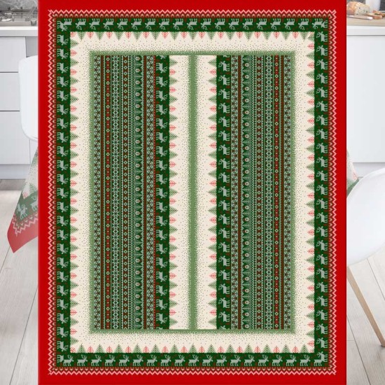 Празнична покривка за маса Весела Коледна и Нова Година 7451