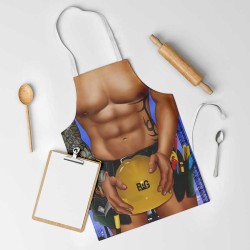 Забавна престилка за готвене с цветен принт 12232